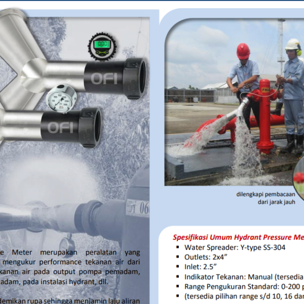OFI Alat Uji Fire Hydrant OFI Hydrant Pressure Meter Ver 120221